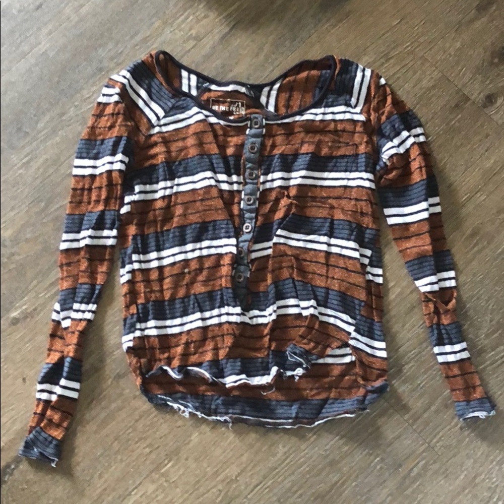 Striped long sleeve shirt free people